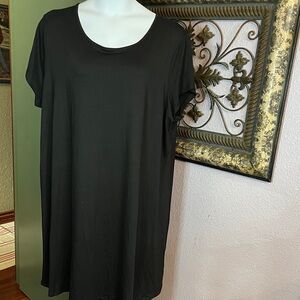NWT Fred David Classic Black Short Sleeve Knit Dress Sz 3X